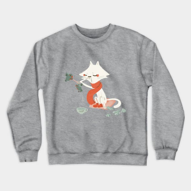 Sneeze Cat Crewneck Sweatshirt by BabyKarot